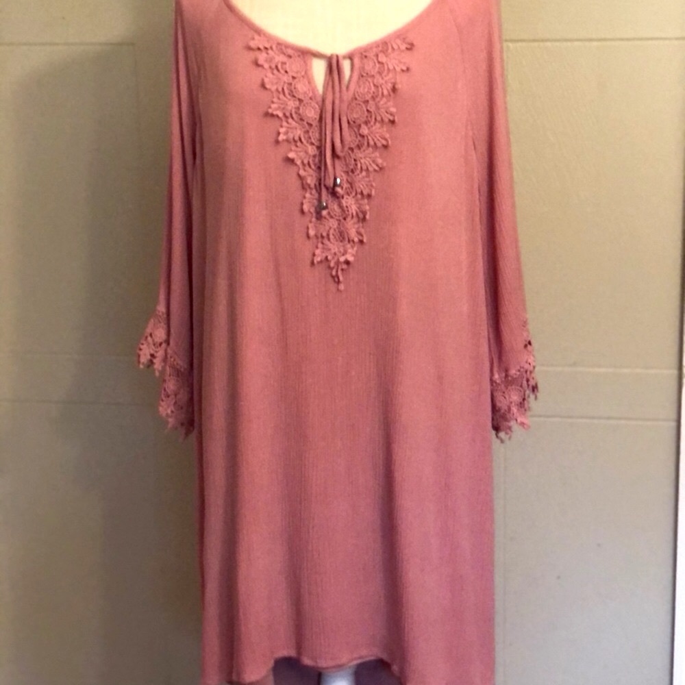 NAIF long Rose colored tunic. Size 2X
